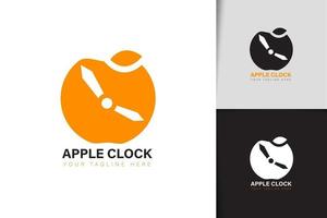 design do logotipo apple clock vetor