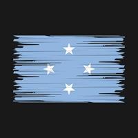 escova de bandeira da micronesia vetor