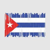 vetor de pincel de bandeira de cuba