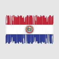 vetor de escova de bandeira do paraguai