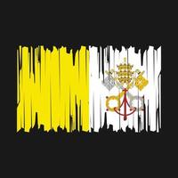 vetor de pincel de bandeira do vaticano