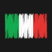 ilustração vetorial de pincel de bandeira da itália vetor