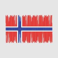 ilustração vetorial de pincel de bandeira da noruega vetor