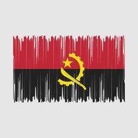 ilustração vetorial de pincel de bandeira de angola vetor