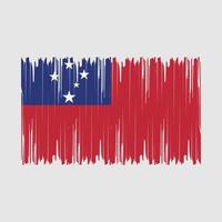 ilustração vetorial de pincel de bandeira de samoa vetor