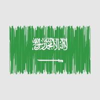 ilustração vetorial de escova de bandeira da arábia saudita vetor