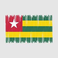 ilustração vetorial de escova de bandeira de togo vetor