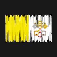 ilustração vetorial de pincel de bandeira do vaticano vetor