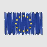 ilustração em vetor de pincel de bandeira europeia