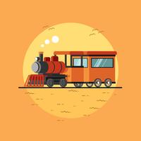 Vetor de locomotiva laranja