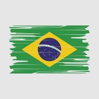 vetor de escova de bandeira do brasil