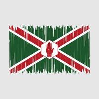 ilustração vetorial de escova de bandeira da irlanda do norte vetor
