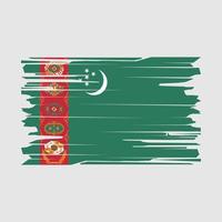 vetor de pincel de bandeira do turquemenistão