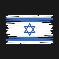 vetor de escova de bandeira de israel