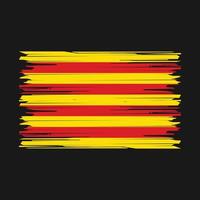 escova de bandeira da catalunha vetor