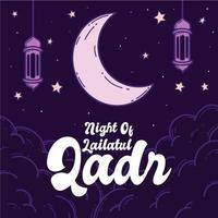 noite do lailatul qadr vetor modelo