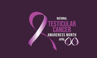 abril é nacional testicular Câncer consciência mês. modelo para fundo, bandeira, cartão, poster vetor