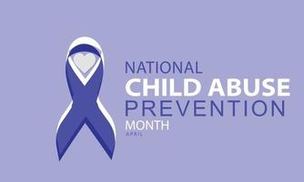 abril é nacional criança Abuso prevenção e consciência mês. modelo para fundo, bandeira, cartão, poster vetor