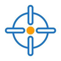 alvo ícone duotônico azul laranja estilo militares ilustração vetor exército elemento e símbolo perfeito.