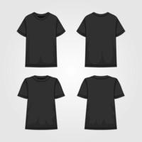 esboço Preto camiseta modelo vetor