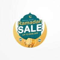 Ramadã venda promoção bandeira modelo vetor