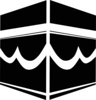 kaaba shiloette ilustração logotipo vetor