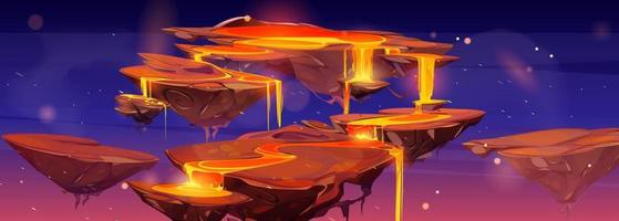 lava ilhas desenho animado jogos fundo ilustração vetor