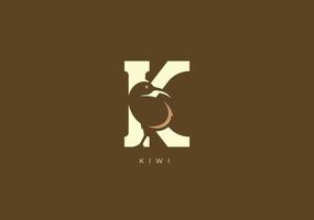 kiwi k monograma, vetor logotipo