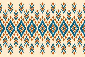 tapete étnico tribal arte padrão. padrão sem emenda de ikat étnico. estilo americano, mexicano. vetor