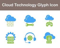 nuvem tecnologia vetor ícone conjunto