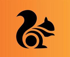uc navegador logotipo marca símbolo Preto Projeto Alibaba Programas vetor ilustração com laranja fundo