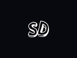 alfabeto SD logotipo imagem, criativo SD carta logotipo ícone vetor