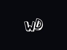 único wd logotipo ícone, criativo wd colorida carta logotipo vetor