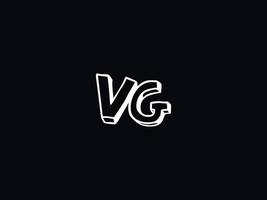 letra simples do logotipo vg, vetor de ícone do logotipo de luxo vg maiúsculo