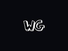 único wg logotipo ícone, criativo wg colorida carta logotipo vetor