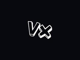 letra simples do logotipo vx, vetor de ícone do logotipo de luxo vx maiúsculo