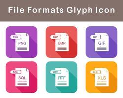 Arquivo formatos vetor ícone conjunto