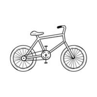 bicicleta vetor ilustração dentro fofa rabisco estilo