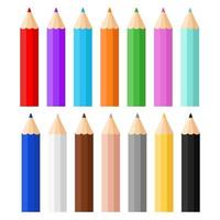 conjunto do coloração lápis vetor ilustração