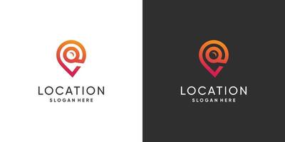 PIN localização logotipo Projeto com criativo moderno idéia vetor