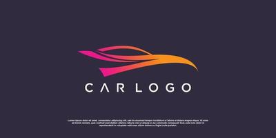 carro logotipo ícone Projeto com moderno criativo conceito idéia vetor