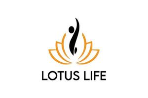 lótus vida, spa e pele Cuidado , beleza estilo e salão logotipo vetor