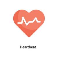 batimento cardiaco vetor plano ícones. simples estoque ilustração estoque