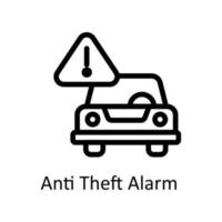 anti roubo alarme vetor esboço ícones. simples estoque ilustração estoque