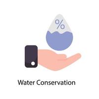 água conservação vetor plano ícones. simples estoque ilustração estoque