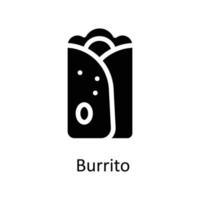 burrito vetor sólido ícones. simples estoque ilustração estoque