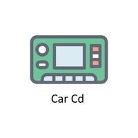carro CD vetor preencher esboço ícones. simples estoque ilustração estoque