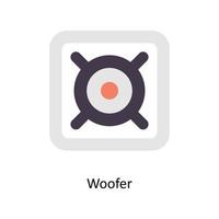 woofer vetor plano ícones. simples estoque ilustração estoque ilustração