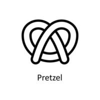 pretzel vetor esboço ícones. simples estoque ilustração estoque