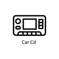 carro CD vetor esboço ícones. simples estoque ilustração estoque